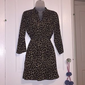Cheetah print mini dress